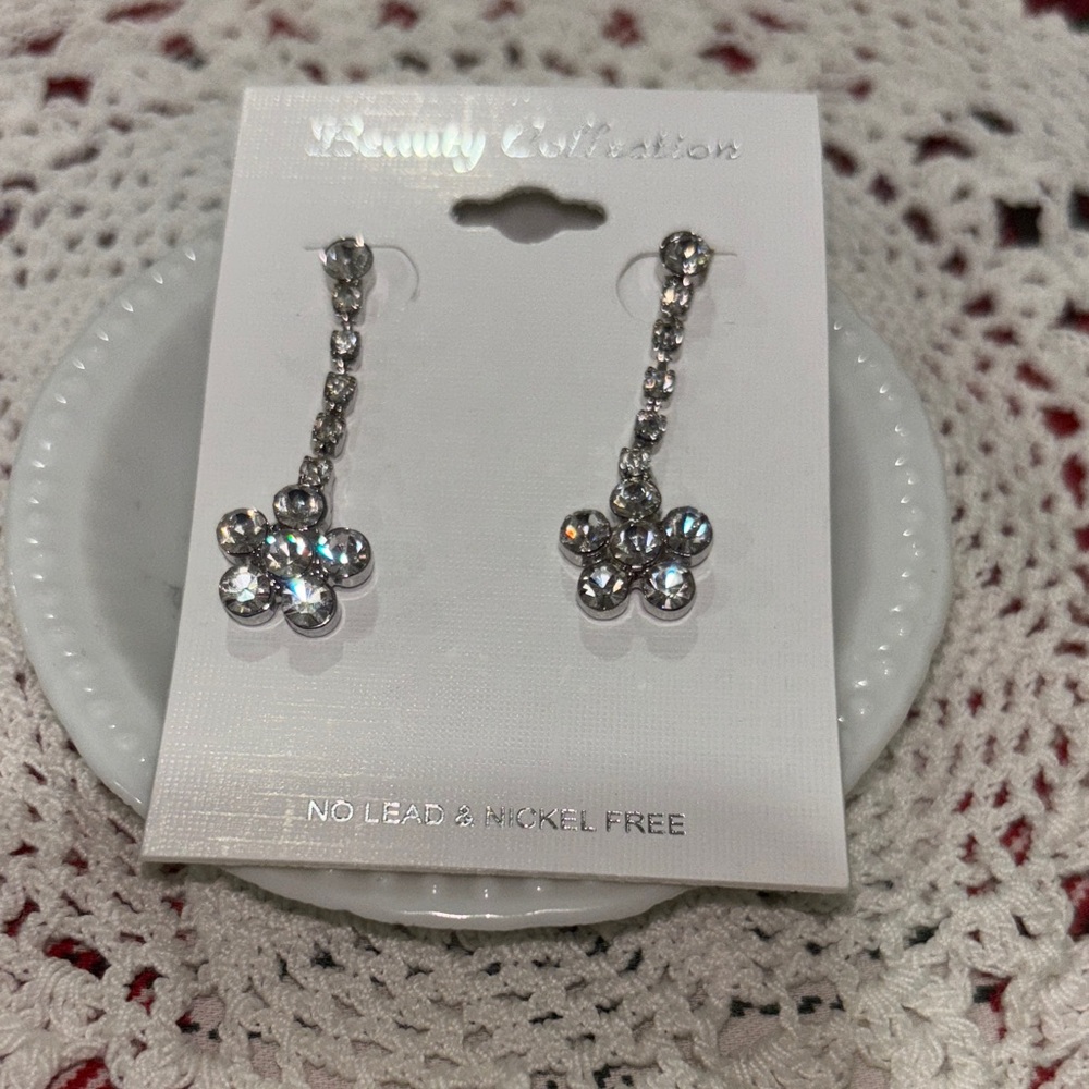 Silver Flower Earrings